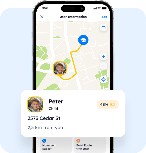 Real-time location tracking app for you