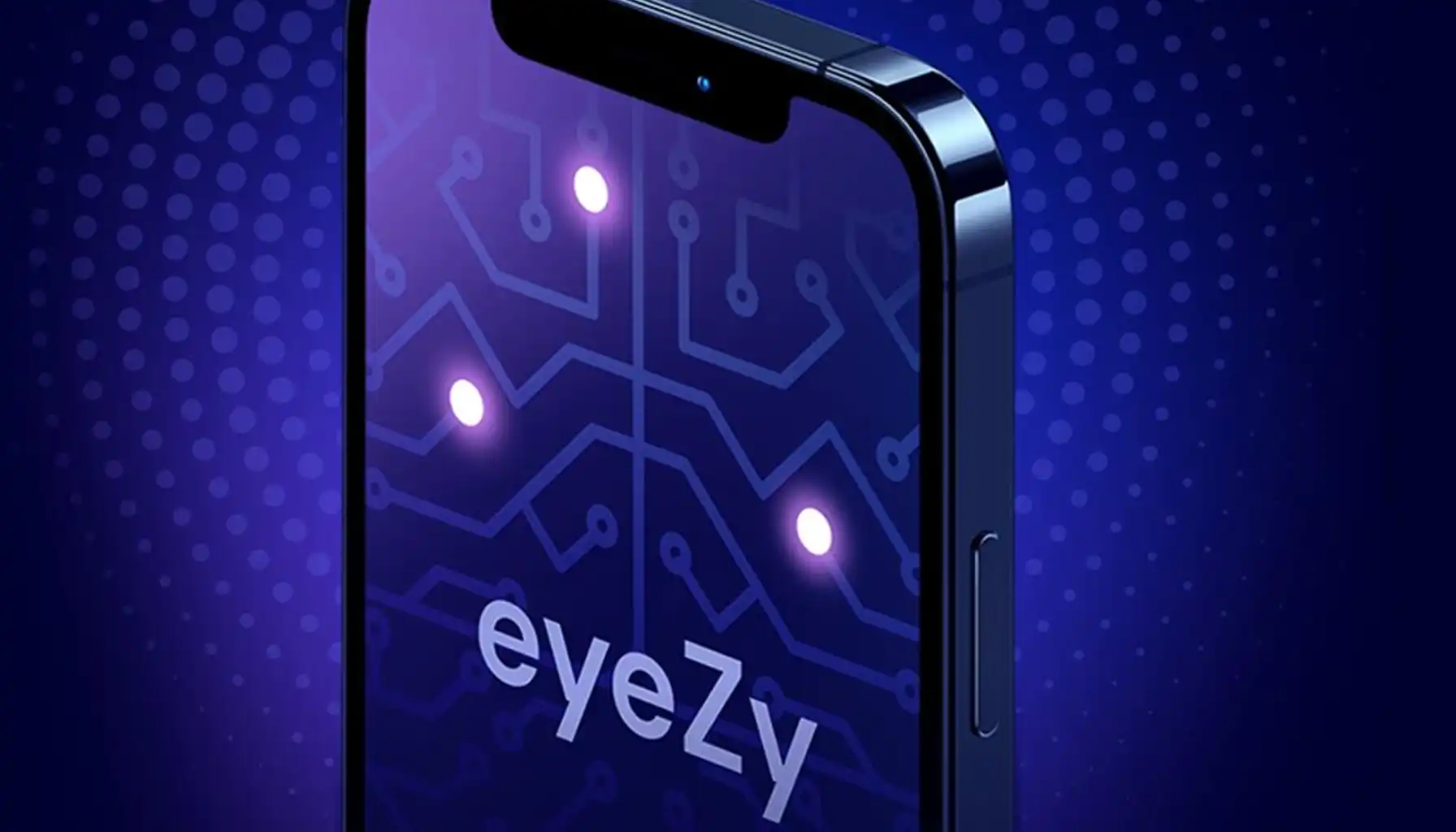 screenshot of the start page of the Eyezy app