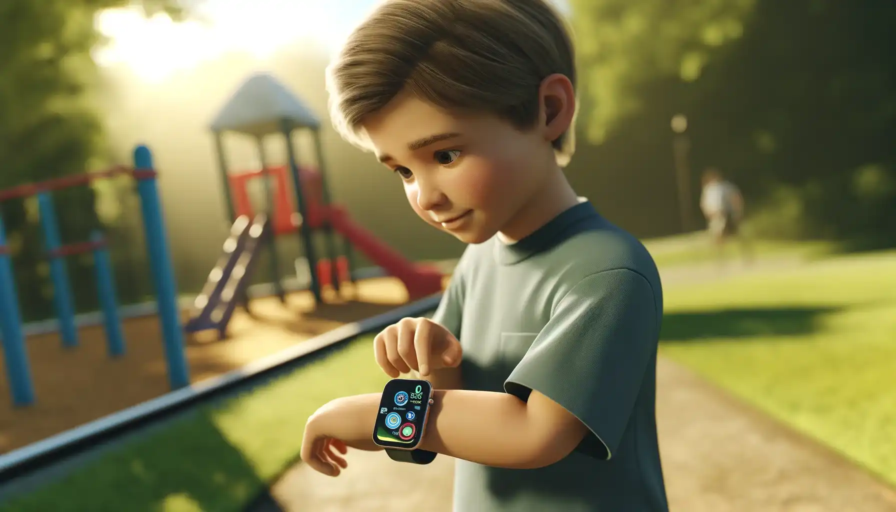 A child in a smartwatch