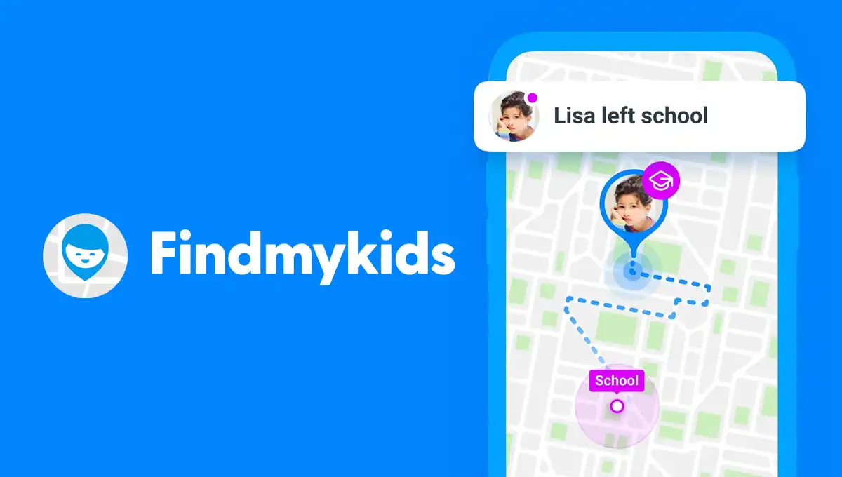 Screenshot of FindMyKids app as it is seen by a parent