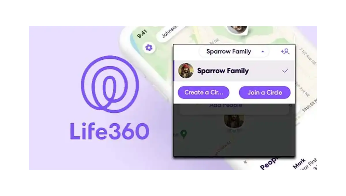 Screenshot of a Circle where we can see the statuses of the Circle members (mom, dad, son, etc.)