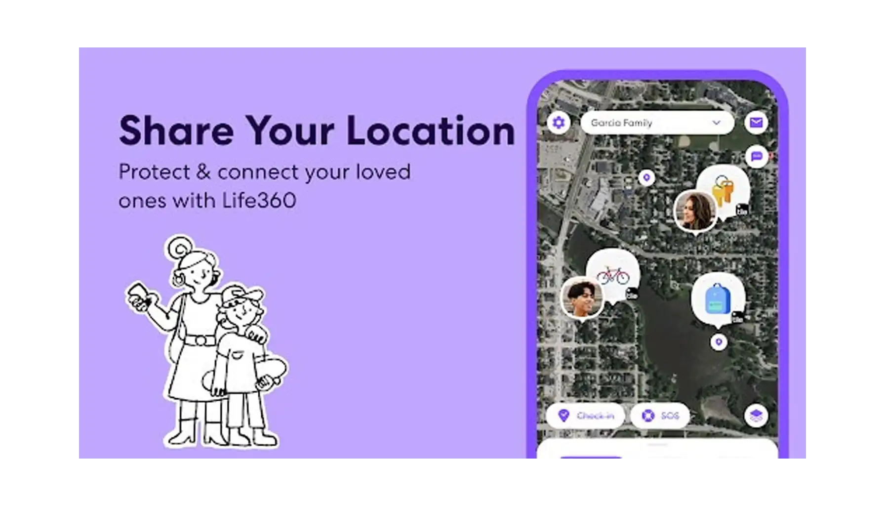 screenshot from the app on how to disable location sharing on Life360