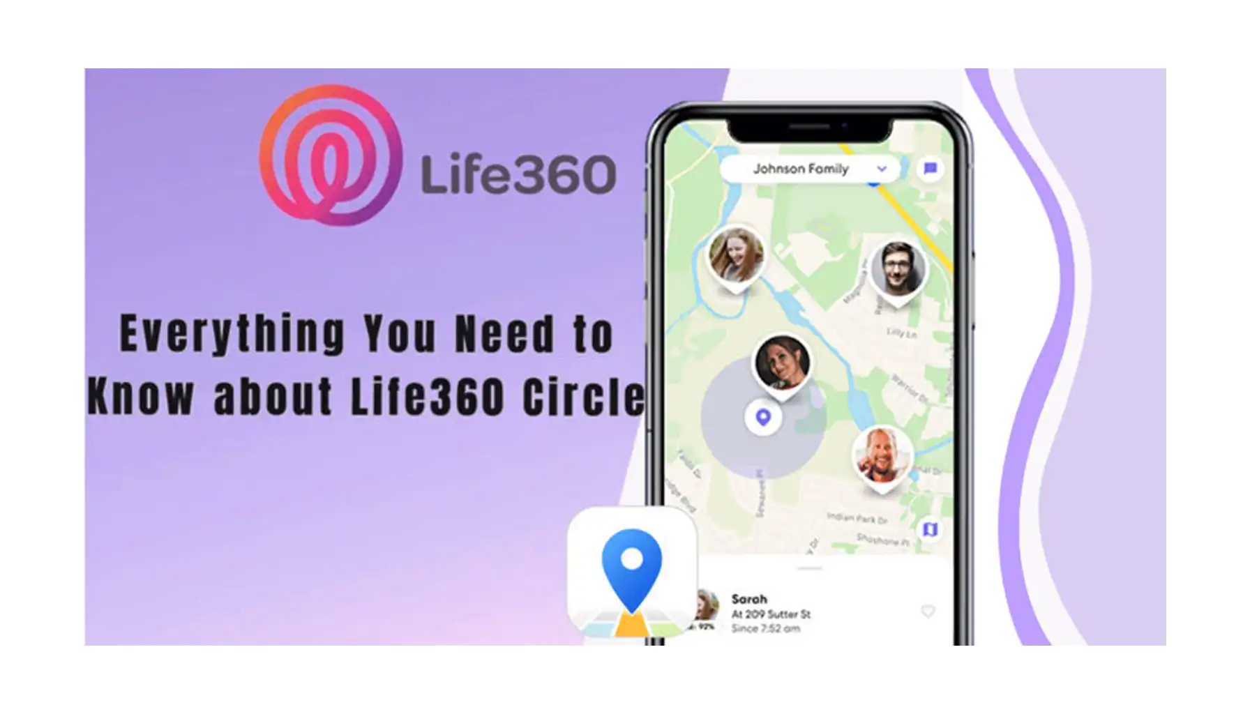 Screenshot from the Circle Management screen of Life 360