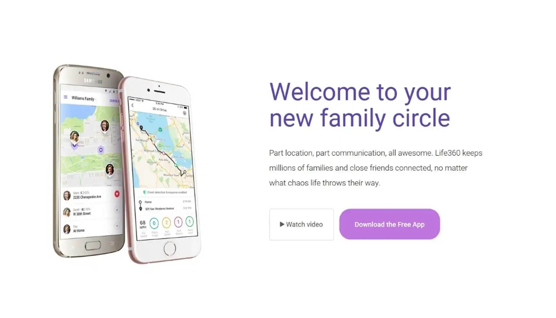 Screenshots of the Circle creation in Life360 (with "enter the name" step).