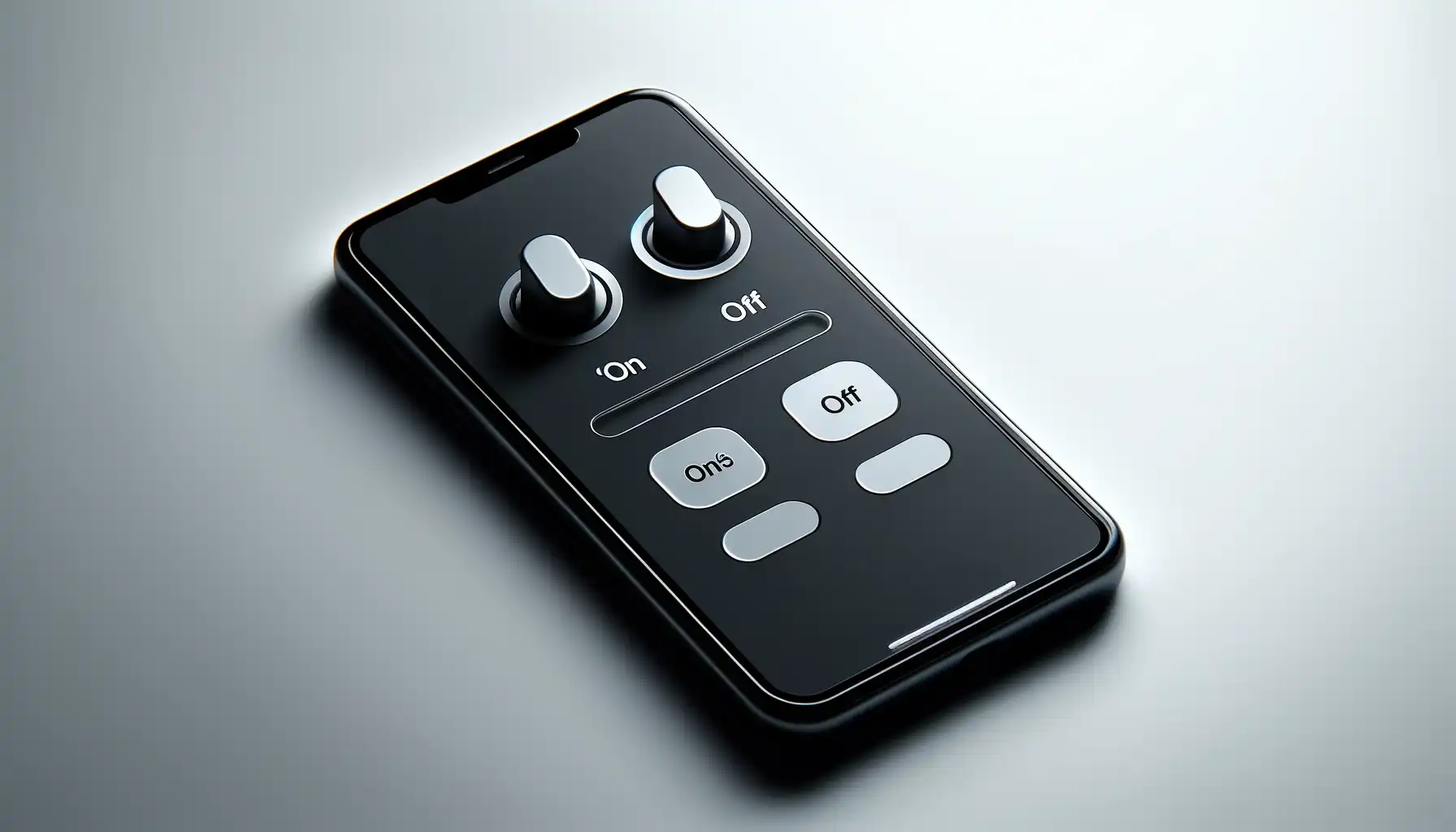 The icon of the switcher "on" and "off" options in the phone settings